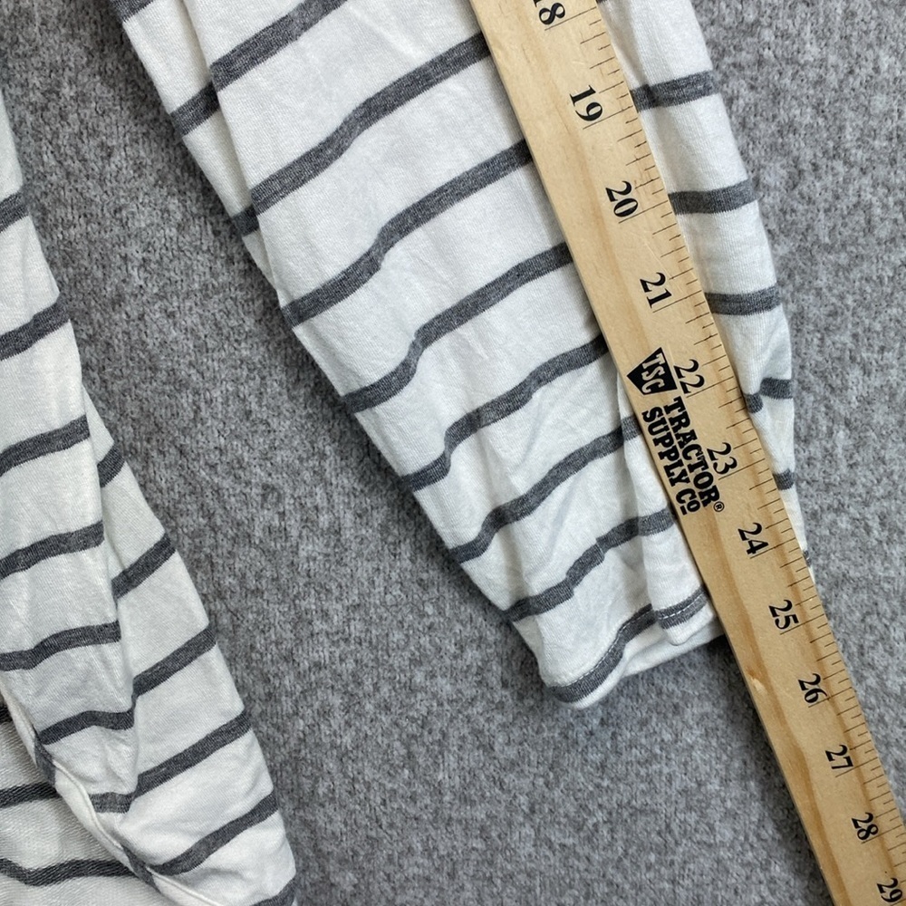 Market & Spruce super soft tee long sleeve 2X gray/white nautical stripe preppy - Picture 4 of 8